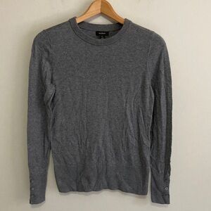 Women’s Halogen Gray Knit Crewneck Sweater, Size XS extra small